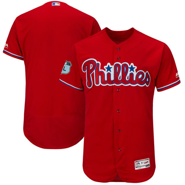 2017 MLB Philadelphia Phillies Blank Red Jerseys->->MLB Jersey